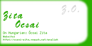 zita ocsai business card